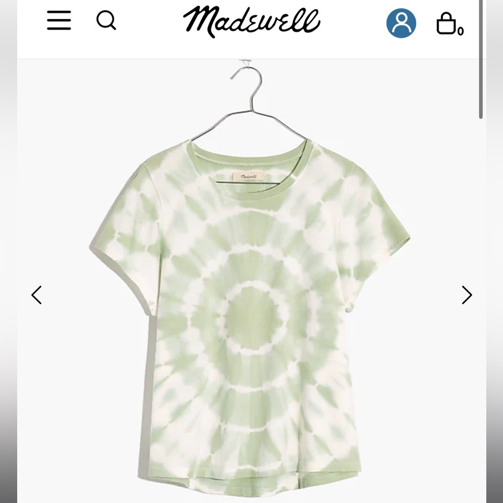 MADEWELL (Re)sourced Cotton Swing Crop Tee in Tie-Dye